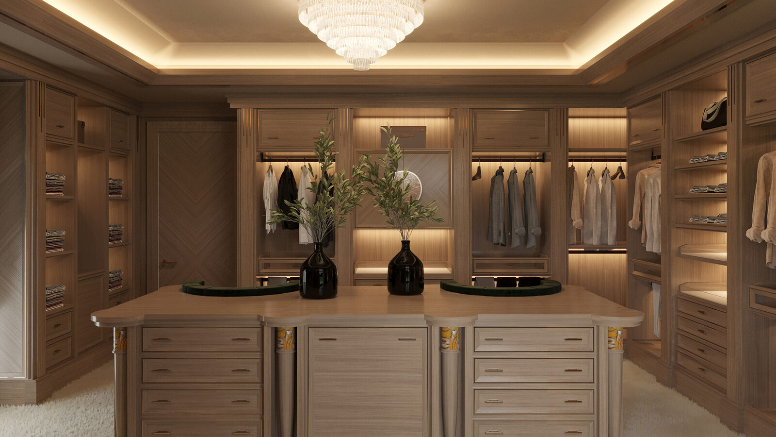 Dressing room centre island