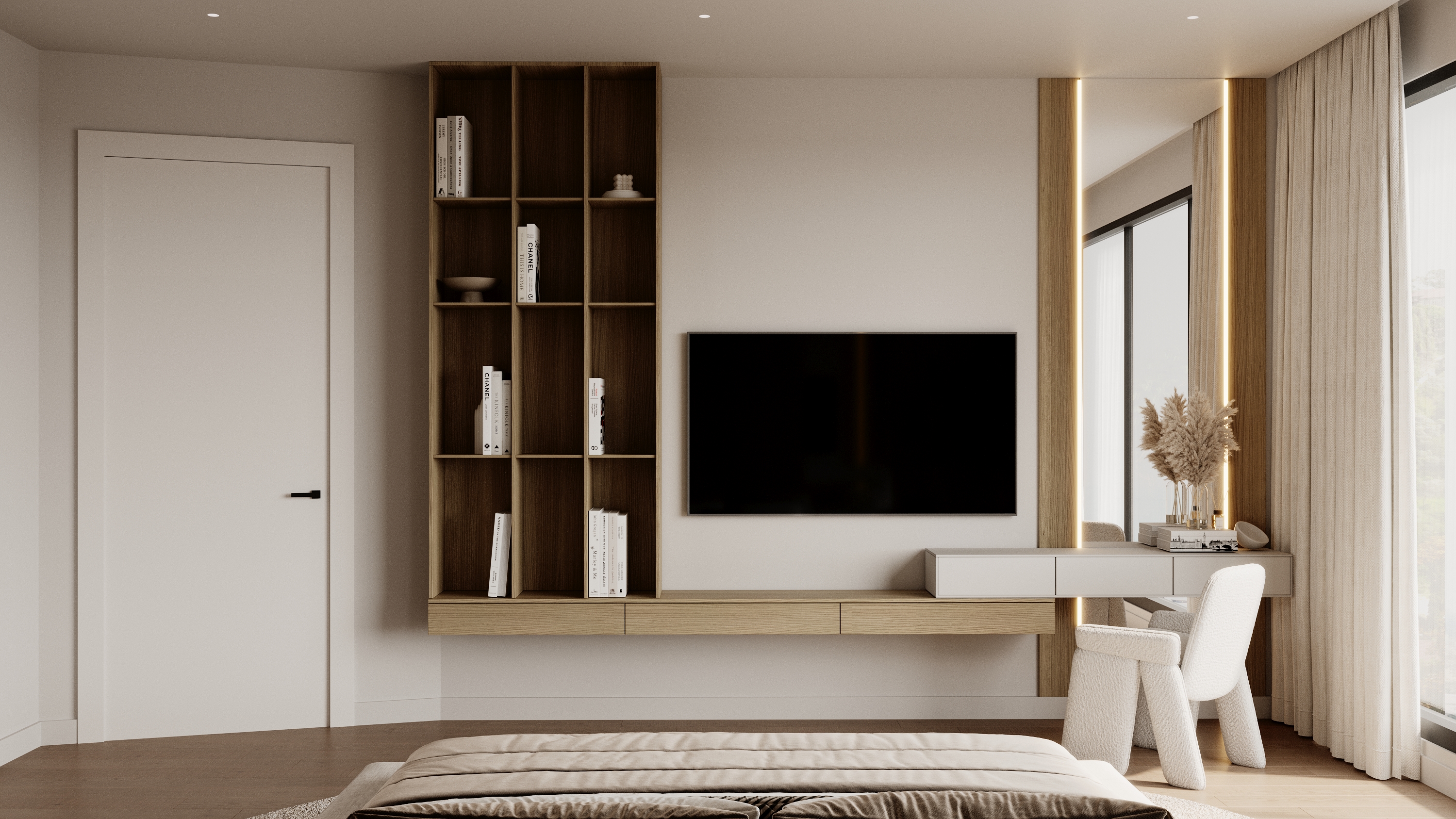 Secondary bedroom at Benbow Road West Vancouver by Eurohouse Studio