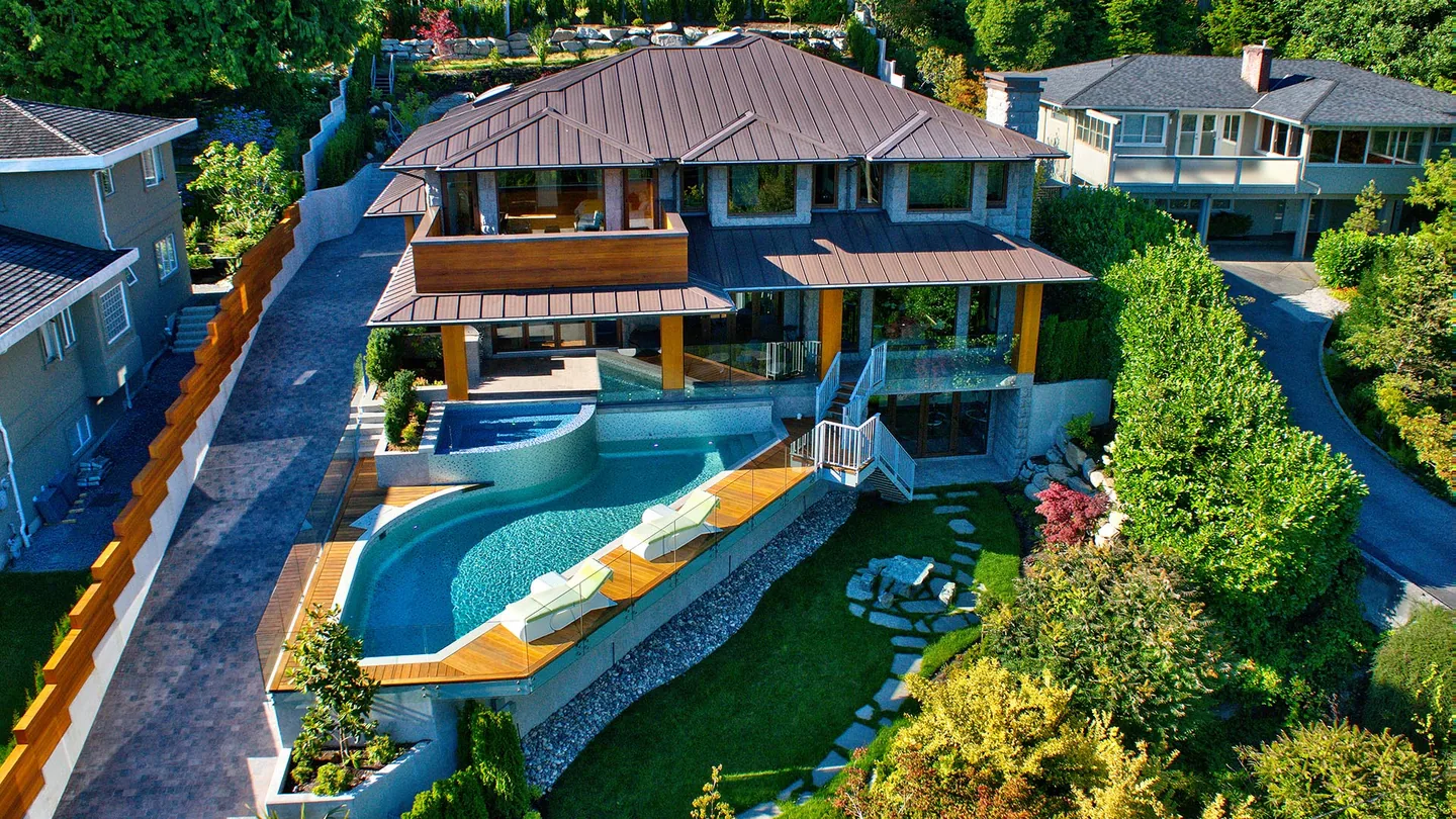 Luxury West Vancouver custom home with pool built by Eurohouse Construction